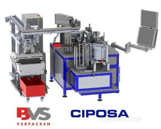 Machine sur mesure d'assemblage, de marquage laser, de contrôle par vision et d'emballage. (Image: Ciposa) Machine sur mesure d'assemblage, de marquage laser, de contrôle par vision et d'emballage. (Image: Ciposa)