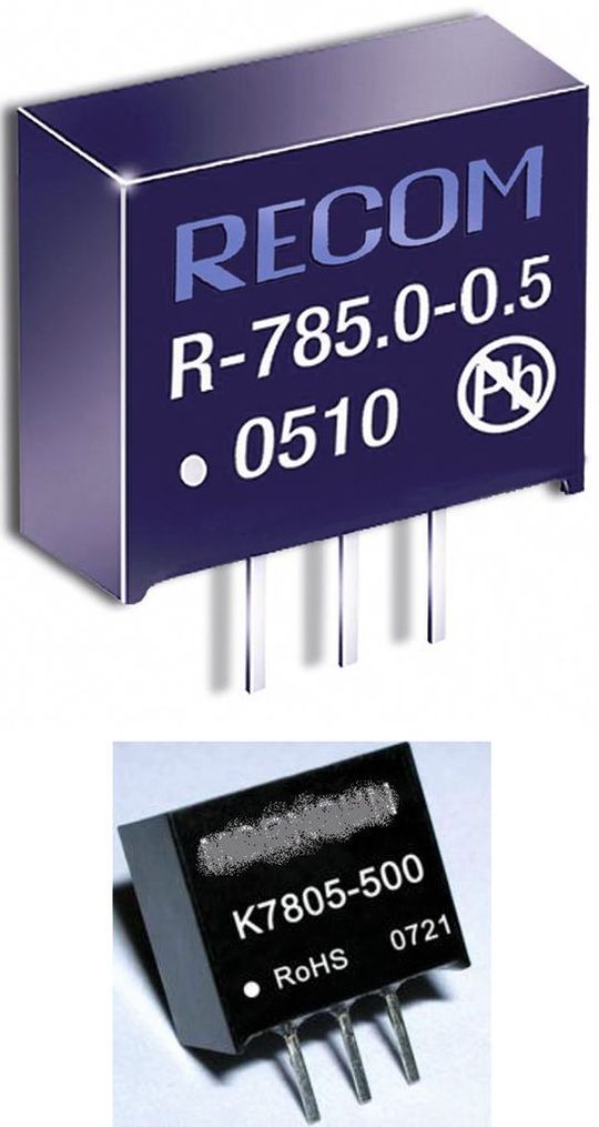 Original und Fälschung: Das Original des Schaltreglers R78 sehen Sie oben, darunter die Kopie