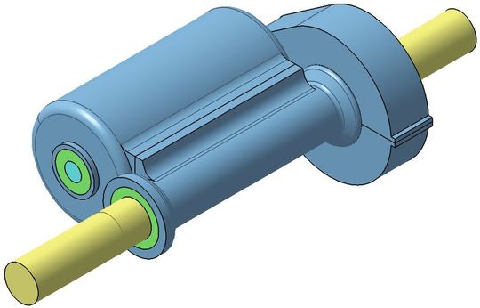Aufbau eines Tatzlagerantriebes (Bilder: KISSsoft)