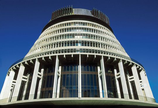 Regierungsgebäude „Beehive“ in Wellington Regierungsgebäude „Beehive“ in Wellington