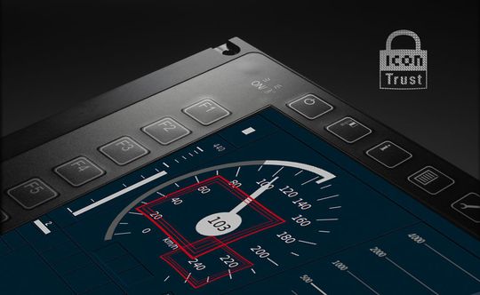 IconTrust im Einsatz mit beispielhaft skizzierten Überwachungsbereichen, die im Betrieb nicht sichtbar sind. (Bilder: Deuta-Werke)