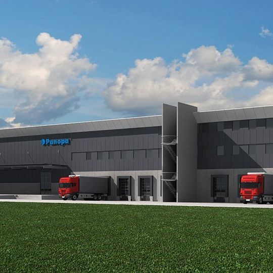 Noch eine Skizze, aber im ersten Quartal 2012 öffnet das neue Logistikzentrum in der Nähe von Frankfurt am Main. Bild: Panopa Noch eine Skizze, aber im ersten Quartal 2012 öffnet das neue Logistikzentrum in der Nähe von Frankfurt am Main. Bild: Panopa