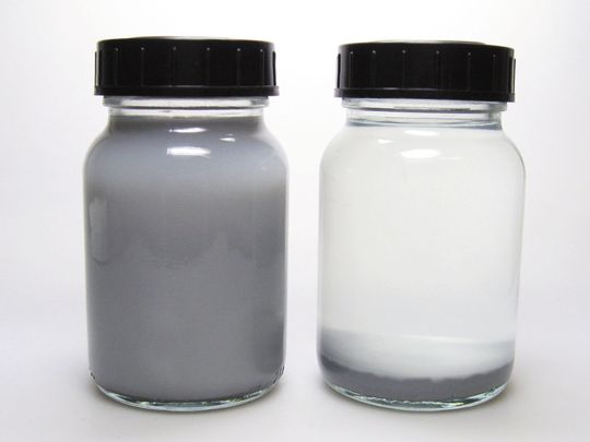 Das Gleitschleif-Compound enthält ein Fällungsmittel, ohne dass der Gleitschleifprozess beeinträchtigt wird. (Bild: Otec) Das Gleitschleif-Compound enthält ein Fällungsmittel, ohne dass der Gleitschleifprozess beeinträchtigt wird. (Bild: Otec)