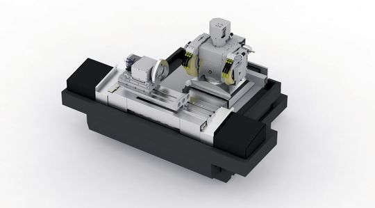 Der Schleifkopf der Universalausführung verfügt über eine Leistung von 10 kW. Mehr als 28 verschiedene Schleifkopfvarianten mit maximal 4 Schleifscheiben sowie B-Achse bringen höchste Flexibilität. (Bild: L. Kellenberger) Der Schleifkopf der Universalausführung verfügt über eine Leistung von 10 kW. Mehr als 28 verschiedene Schleifkopfvarianten mit maximal 4 Schleifscheiben sowie B-Achse bringen höchste Flexibilität. (Bild: L. Kellenberger)