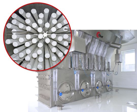 Glatt presents lab-sized fluid bed equipment with integrated wash in place applications. (Picture: Glatt) Glatt presents lab-sized fluid bed equipment with integrated wash in place applications. (Picture: Glatt)