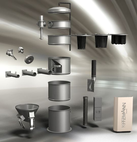 Der modulare Aufbau ermöglicht die exakte Abstimmung des Pulver-Abscheiders auf die jeweiligen Anforderungen. (Bild: Kitzmann)