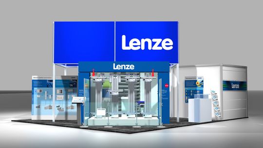 Stand von Lenze Bachofen an der Motek. (Lenze) Stand von Lenze Bachofen an der Motek. (Lenze)