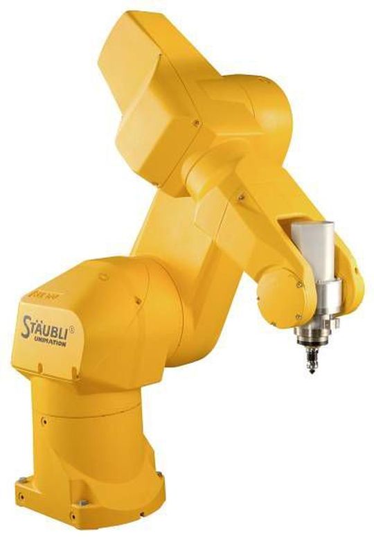 Mit dem Fräsroboter RX170 HSM sind selbst mehrere Meter lange Teile fräsbar. (Bild: Stäubli) Mit dem Fräsroboter RX170 HSM sind selbst mehrere Meter lange Teile fräsbar. (Bild: Stäubli)
