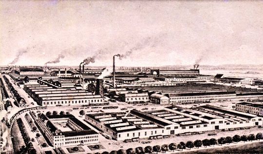 Historische Ansicht des KSB-Stammwerks in Frankenthal. (Bild: KSB)