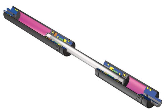 Dank zweier Druckrohre mit unterschiedlicher Ausschubkraft und Progression ist die Tandem-Gasfeder in der Lage, zwei Kraftbereiche abzudecken (Bild: ACE)