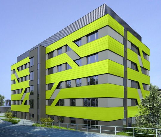 Visualisierung des neuen Innovationszentrums für die Kosmetikindustrie. (Bild: Evonik) Visualisierung des neuen Innovationszentrums für die Kosmetikindustrie. (Bild: Evonik)