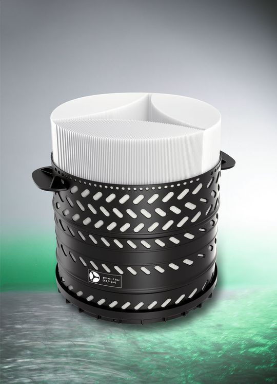 Erodierfilter mit dreifach progressivem Balgaufbau (Bild: Mann+Hummel) Erodierfilter mit dreifach progressivem Balgaufbau (Bild: Mann+Hummel)