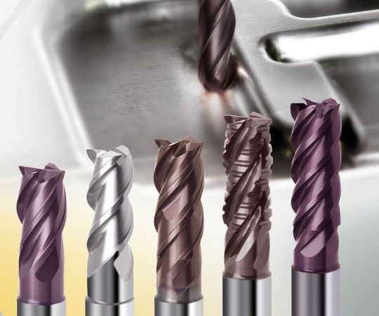 Des fraises haute performances pour des usinages sur l'aluminium et l'inox. (Image Gühring) Des fraises haute performances pour des usinages sur l'aluminium et l'inox. (Image Gühring)