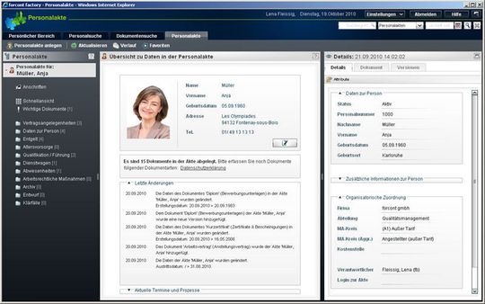 Die elektronische Personalakte von Forcont ermöglicht die zentrale Datenhaltung aller relevanten Informationen. Die elektronische Personalakte von Forcont ermöglicht die zentrale Datenhaltung aller relevanten Informationen.