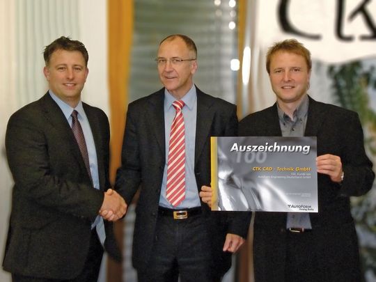 V.l.n.r.: Oliver Bogner (CTK), Christof Stech (Autoform Engineering) und Markus Hafner (CTK). (Bild: Autoform) V.l.n.r.: Oliver Bogner (CTK), Christof Stech (Autoform Engineering) und Markus Hafner (CTK). (Bild: Autoform)