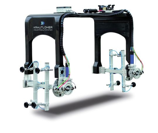 Der Trägerrahmen des Greifers besteht aus Kohlenstoffverbundfasern und macht das Roboterelement um 50 Prozent leichter. (Bild: Krautloher) Der Trägerrahmen des Greifers besteht aus Kohlenstoffverbundfasern und macht das Roboterelement um 50 Prozent leichter. (Bild: Krautloher)