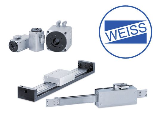 Axes rotatifs et unités linéaires de chez Weiss. (Image Weiss) Axes rotatifs et unités linéaires de chez Weiss. (Image Weiss)