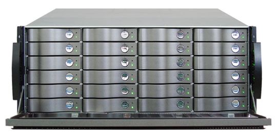 Das Easyraid-ERP-System ERP24 verfügt über 24 Einschübe. Das Easyraid-ERP-System ERP24 verfügt über 24 Einschübe.