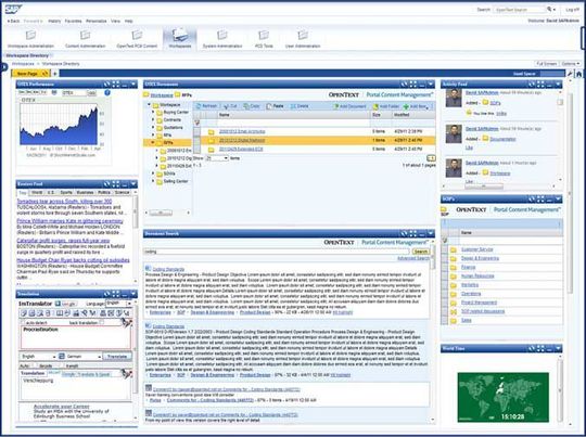 SAP Portal Content Management integriert BI-Charts, externe Web-Daten und Suchergebnisse. SAP Portal Content Management integriert BI-Charts, externe Web-Daten und Suchergebnisse.