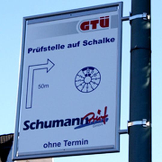 Hinweisschild zur Pfürstelle auf Schalke Hinweisschild zur Pfürstelle auf Schalke