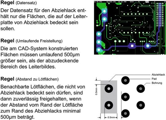Bild 3: Regeln für die Konstruktion des Abziehlacks Bild 3: Regeln für die Konstruktion des Abziehlacks