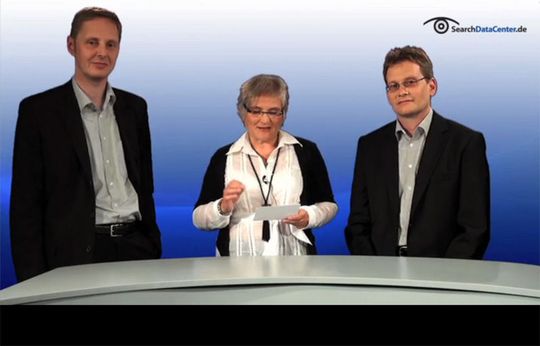Im Video-Studio: Reinhard Lichte (LAN, links) und Thomas Böber (SAN). In der Mitte: Ulrike Ostler, Leitende Redakteurin DataCenter-Insider (Vogel IT-Medien) Im Video-Studio: Reinhard Lichte (LAN, links) und Thomas Böber (SAN). In der Mitte: Ulrike Ostler, Leitende Redakteurin DataCenter-Insider (Vogel IT-Medien)