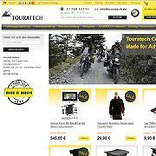 Nur einen Klick vom Produkt entfernt: der neue Onlineshop von Touratech. Nur einen Klick vom Produkt entfernt: der neue Onlineshop von Touratech.
