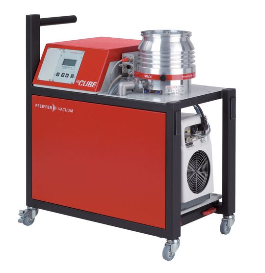 Der bewährte Turbopumpstand HiCube Pro ist von nun an mit einer ölfreien, mehrstufigen Wälzkolbenpumpe ACP aus dem adixen-Sortiment erhältlich. (Bild: Pfeiffer Vacuum) Der bewährte Turbopumpstand HiCube Pro ist von nun an mit einer ölfreien, mehrstufigen Wälzkolbenpumpe ACP aus dem adixen-Sortiment erhältlich. (Bild: Pfeiffer Vacuum)