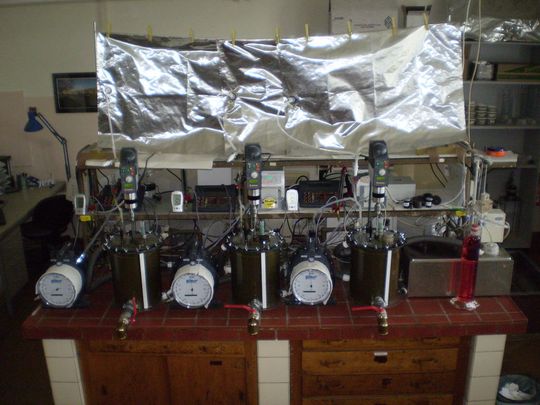 Forschungslabor der Professur Agrartechnologie und Verfahrenstechnik an der Uni Rostock: Hier wird mithilfe von Natriumhydrogencarbonat eine effizientere Biogasproduktion entwickelt.. (Bild: Uni Rostock) Forschungslabor der Professur Agrartechnologie und Verfahrenstechnik an der Uni Rostock: Hier wird mithilfe von Natriumhydrogencarbonat eine effizientere Biogasproduktion entwickelt.. (Bild: Uni Rostock)