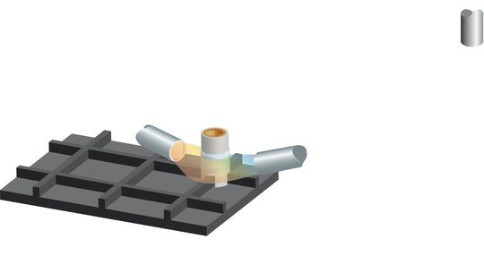 Zur Aushärtung des Klebstoffs genügt Licht im Wellenlängenbereich von 400 nm. (Bild: Delo) Zur Aushärtung des Klebstoffs genügt Licht im Wellenlängenbereich von 400 nm. (Bild: Delo)