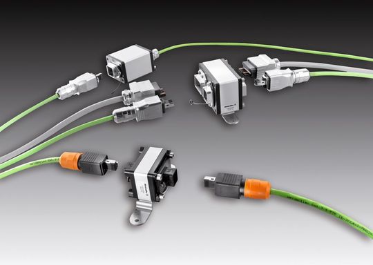 Dieses durchgängige Konzept für die Verkabelung von Energie, Signalen und Daten besteht aus V14-Steckverbindern mit zwei verschiedenen Einsätzen für Daten und Signale und dem Push-pull-Power-Steckverbinder für Energie. (Bild: Weidmüller) Dieses durchgängige Konzept für die Verkabelung von Energie, Signalen und Daten besteht aus V14-Steckverbindern mit zwei verschiedenen Einsätzen für Daten und Signale und dem Push-pull-Power-Steckverbinder für Energie. (Bild: Weidmüller)