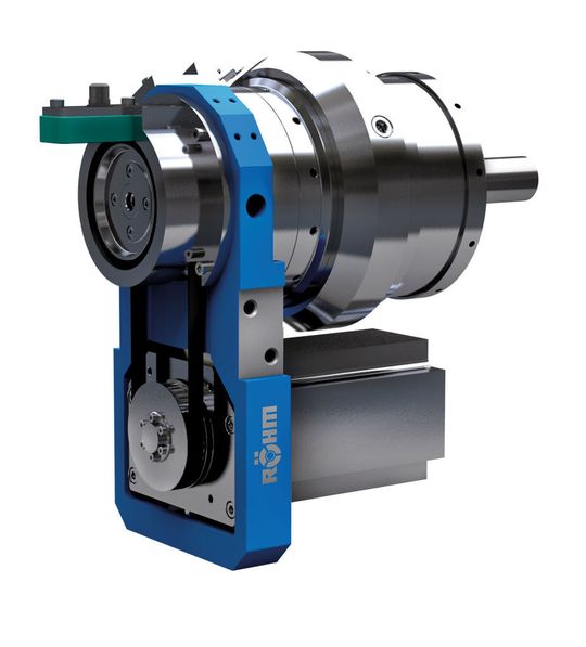 Ein Hersteller für Spannmittel zeigt einen neuen kompakten Elektro-Vollspanner für Drehmaschinen. Das Werkstückspannsystem benötigt nur dann Energie, wenn eine Bewegung tatsächlich erforderlich ist. Ein Hersteller für Spannmittel zeigt einen neuen kompakten Elektro-Vollspanner für Drehmaschinen. Das Werkstückspannsystem benötigt nur dann Energie, wenn eine Bewegung tatsächlich erforderlich ist.