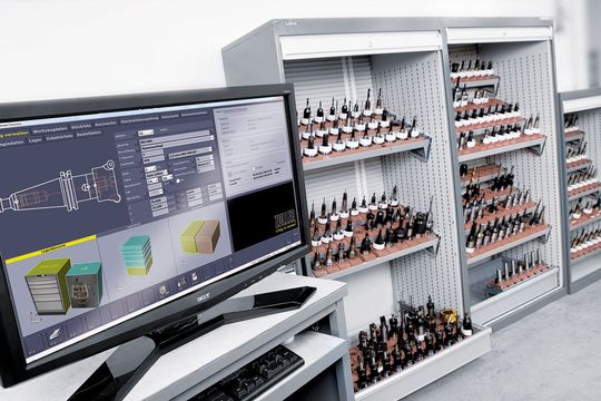 Tool Management von Zoller: Zugriff auf reale Werkzeugdaten. (Bild: Zoller) Tool Management von Zoller: Zugriff auf reale Werkzeugdaten. (Bild: Zoller)