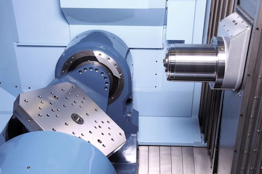 Spindel mit 2-Achsen-Tisch Spindel mit 2-Achsen-Tisch