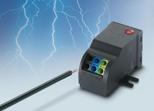 Der Typ 3-Ableiter BT-1S-230AC/O bietet Überspannungsschutz für Verbraucher in einphasigen Stromkreisen mit 230 V AC Nennspannung. (Bild: Phoenix Contact)