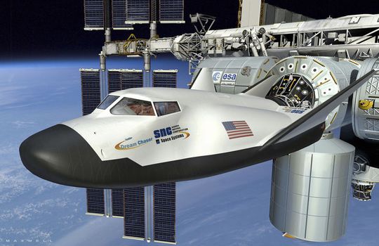 So soll es einmal aussehen, wenn der Dream Chaser an der Internationalen Raumstation ISS angedockt hat (Fotos: NASA / Sierra Nevada Corp.) So soll es einmal aussehen, wenn der Dream Chaser an der Internationalen Raumstation ISS angedockt hat (Fotos: NASA / Sierra Nevada Corp.)