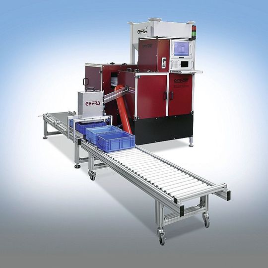 Optisort N: Ein komplettes Prüfsystem für Muttern mit Bunker, Zuführung und Befüllstation. (Bild: Gefra) Optisort N: Ein komplettes Prüfsystem für Muttern mit Bunker, Zuführung und Befüllstation. (Bild: Gefra)