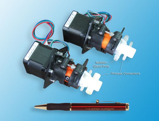 Fluid Metering's Low Volume Valveless Metering Pump for precision dispensing of air sensitive, crystal forming fluids. (Picture: FMI) Fluid Metering's Low Volume Valveless Metering Pump for precision dispensing of air sensitive, crystal forming fluids. (Picture: FMI)