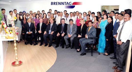 Chemicals distribution companyBrenntag Group CEO, Steven Holland, with members of the Asia Pacific Board and Indian team, at the new Mumbai office opening. (Picture: Brenntag) Chemicals distribution companyBrenntag Group CEO, Steven Holland, with members of the Asia Pacific Board and Indian team, at the new Mumbai office opening. (Picture: Brenntag)