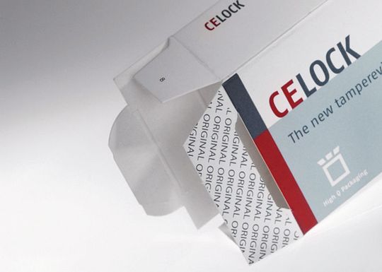 Beispiel für einen Originalitätsverschluss: Bei Erstöffnung wird eine Lasche durchbricht und zeigt so eindeutig an, wenn eine Packung bereits geöffnet wurde. (Edelmann) Beispiel für einen Originalitätsverschluss: Bei Erstöffnung wird eine Lasche durchbricht und zeigt so eindeutig an, wenn eine Packung bereits geöffnet wurde. (Edelmann)
