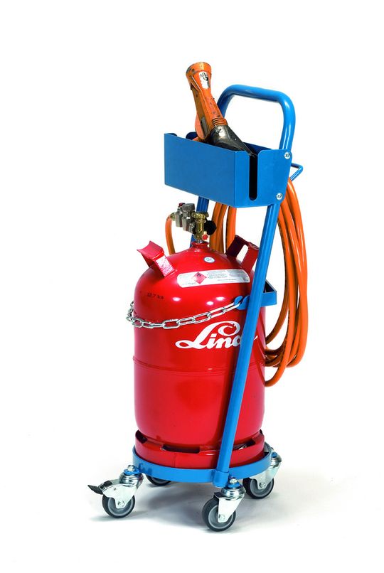 Die Verbringung von Gasflaschen an ihren Einsatzort fällt in Industrie und Handwerk mit Hilfe eines Standardtransport-gerätes leicht. Die Verbringung von Gasflaschen an ihren Einsatzort fällt in Industrie und Handwerk mit Hilfe eines Standardtransport-gerätes leicht.