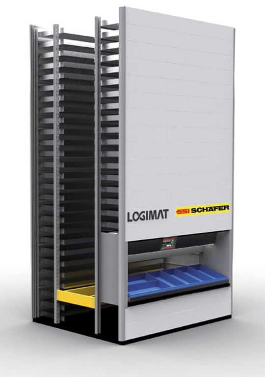 Logimat auf der Logimat - Lagerlift von Handler A/S meets Messe der Euroexpo. (Bild: SSI Schäfer) Logimat auf der Logimat - Lagerlift von Handler A/S meets Messe der Euroexpo. (Bild: SSI Schäfer)