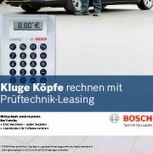 Bosch bietet jetzt wieder Prüfgeräte zu besonderen Leasingkonditionen an. (Bosch) Bosch bietet jetzt wieder Prüfgeräte zu besonderen Leasingkonditionen an. (Bosch)