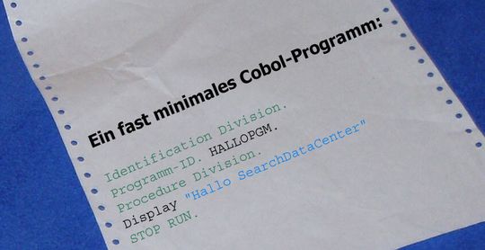 Die Vorlage zu dem "Fast minimalen Cobol-Programme" stammt von Wikipedia. (Vorlage: Wikipedia)