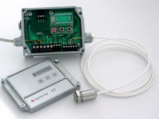 Infrarot-Temperatursensoren: Die berührungslos messenden Temperatursensoren verfügen über moderne Schnittstellenkonzepte (Foto: Optris)