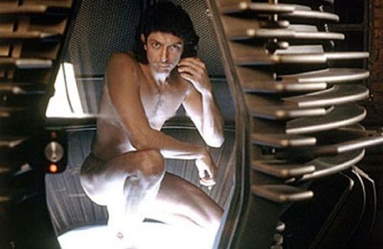 Seth Brundle (Jeff Goldblum) steigt in der 1986er-Version von "The Fly" in die Transporterkapsel. (20th Century Fox)