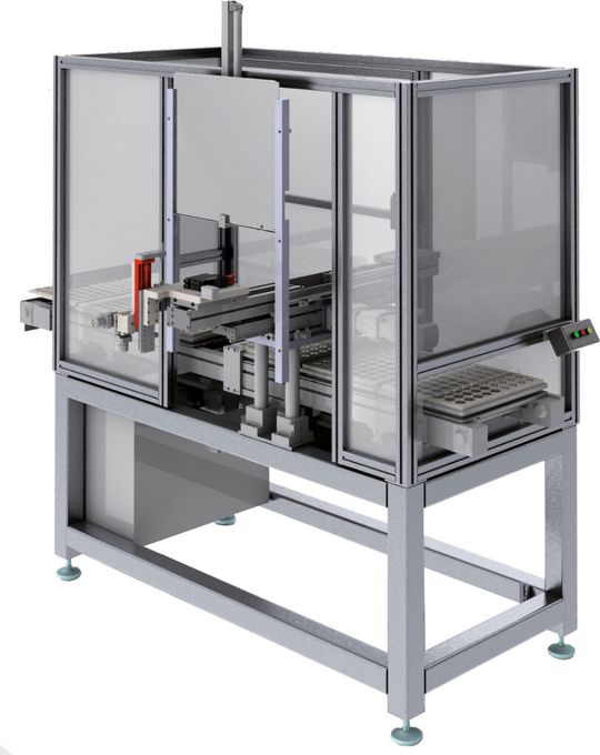 Le Schneidermat est un automate de chargement/déchargement de pièces, proposé par Newemag / Schneider mc. Le Schneidermat est un automate de chargement/déchargement de pièces, proposé par Newemag / Schneider mc.