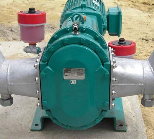 Beschickungspumpe für Substrat in einer Biogasanlage.