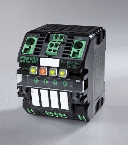 Das intelligente 24VDC-Stromverteilungs-System MICO 4.10 Speed-Start lässt Eingangskapazitäten bis zu 30.000 µF pro Kanal zu. Das intelligente 24VDC-Stromverteilungs-System MICO 4.10 Speed-Start lässt Eingangskapazitäten bis zu 30.000 µF pro Kanal zu.