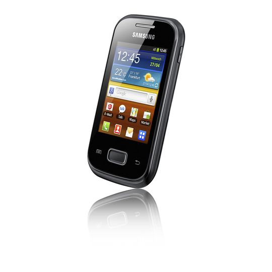 Der Touchscreen des Samsung-Smartphones misst 7,11 Zentimeter. Der Touchscreen des Samsung-Smartphones misst 7,11 Zentimeter.